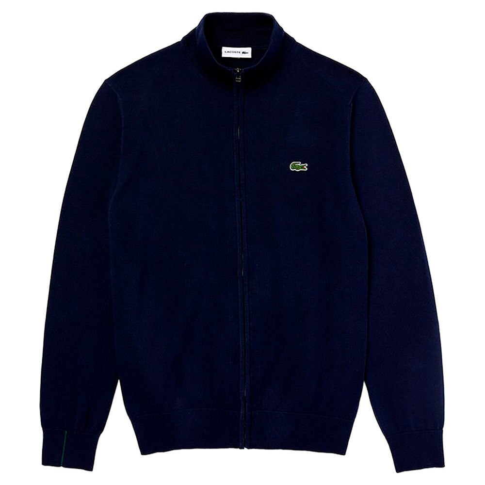 LACOSTE Classic Fit Organic Cotton Full Zip Sweater