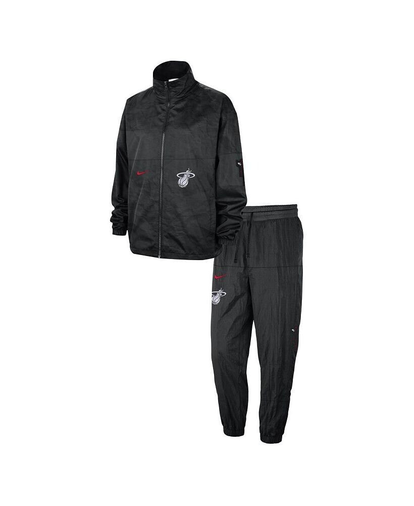 Nike men's Black Miami Heat 2023/24 City Edition Courtside Starting Five Full-Zip Jacket and Pants Set