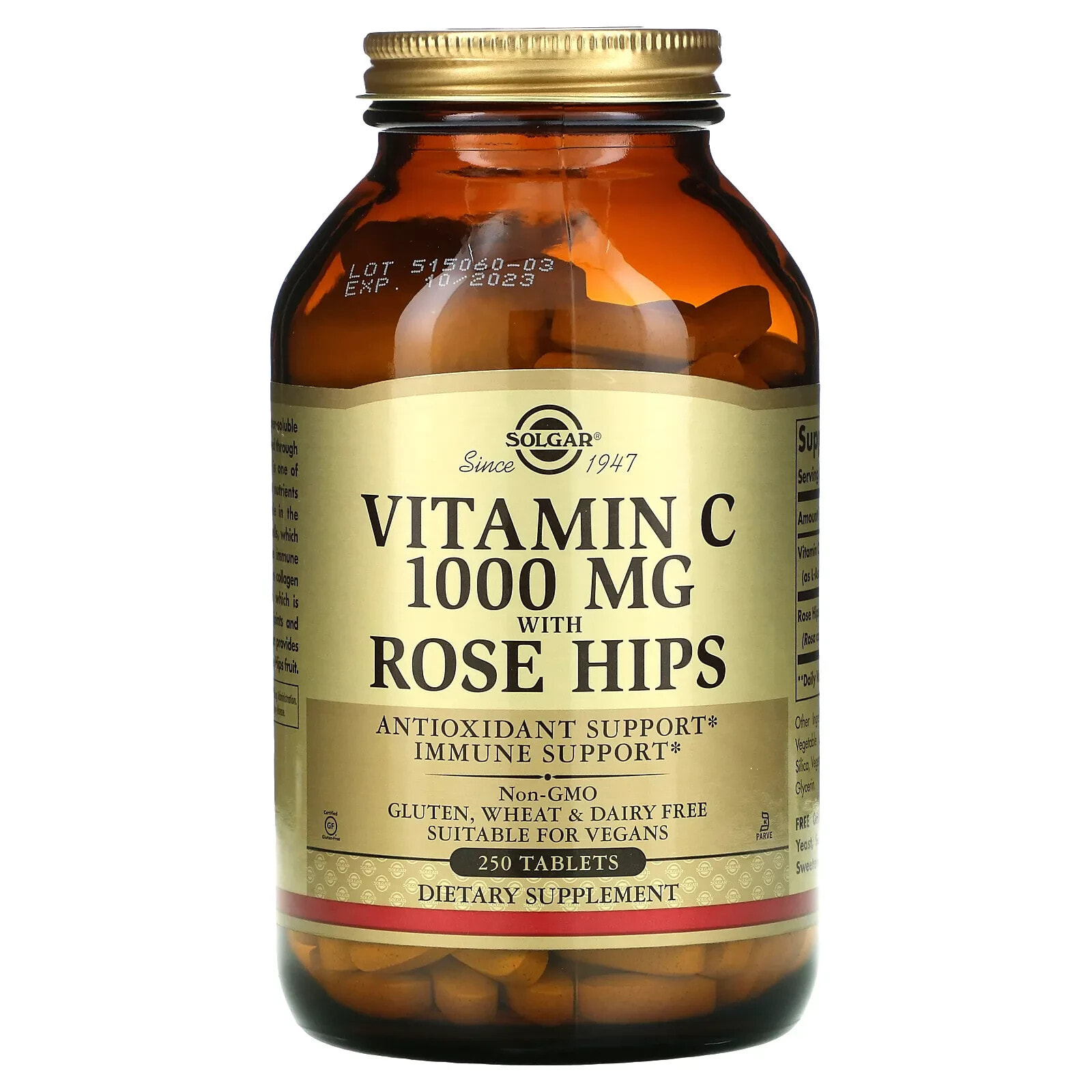 Vitamin C with Rose Hips, 1,000 mg, 250 Tablets