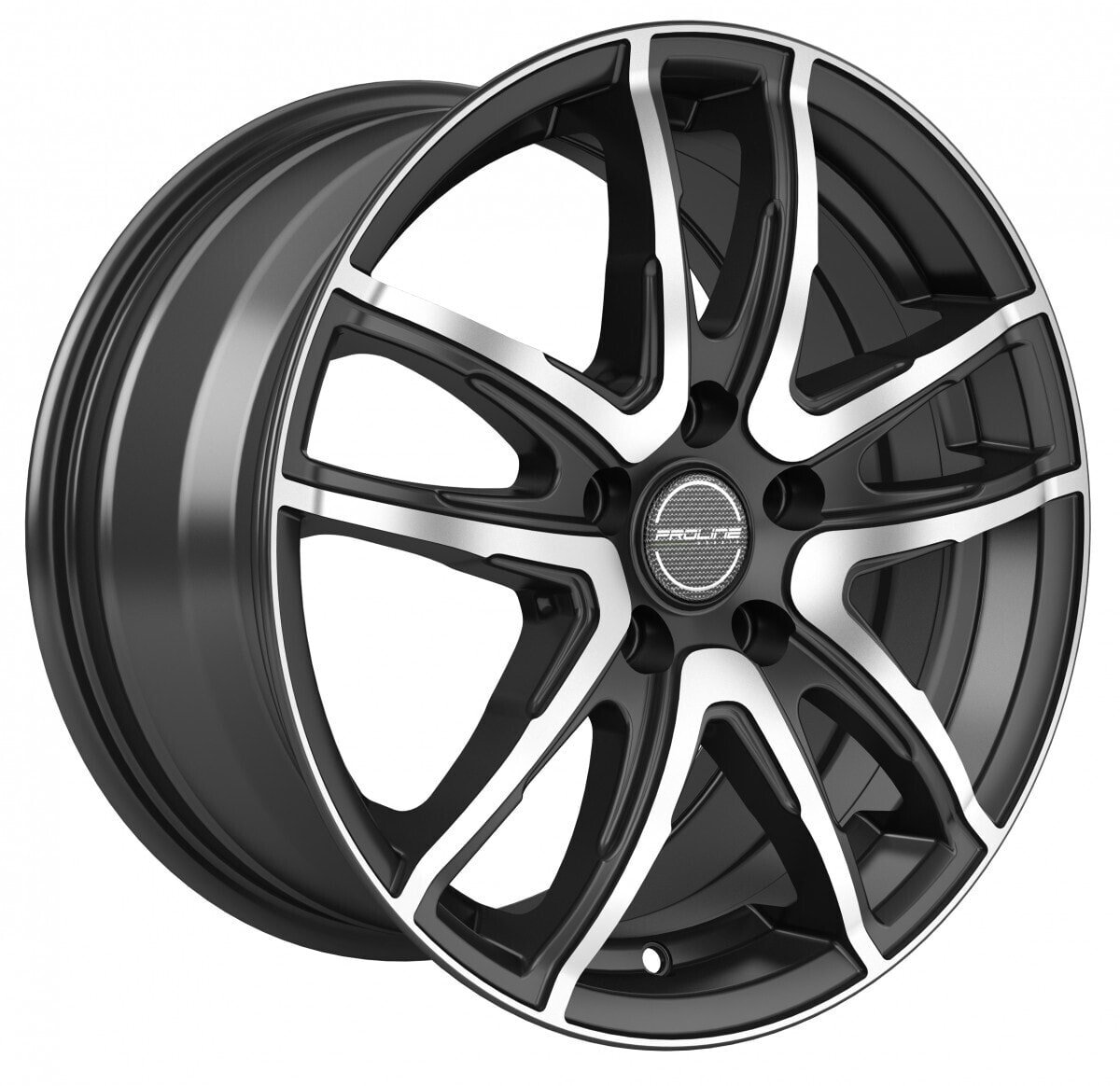 Колесный диск литой Proline PXV black polished 7x17 ET35 - LK5/114.3 ML74.1