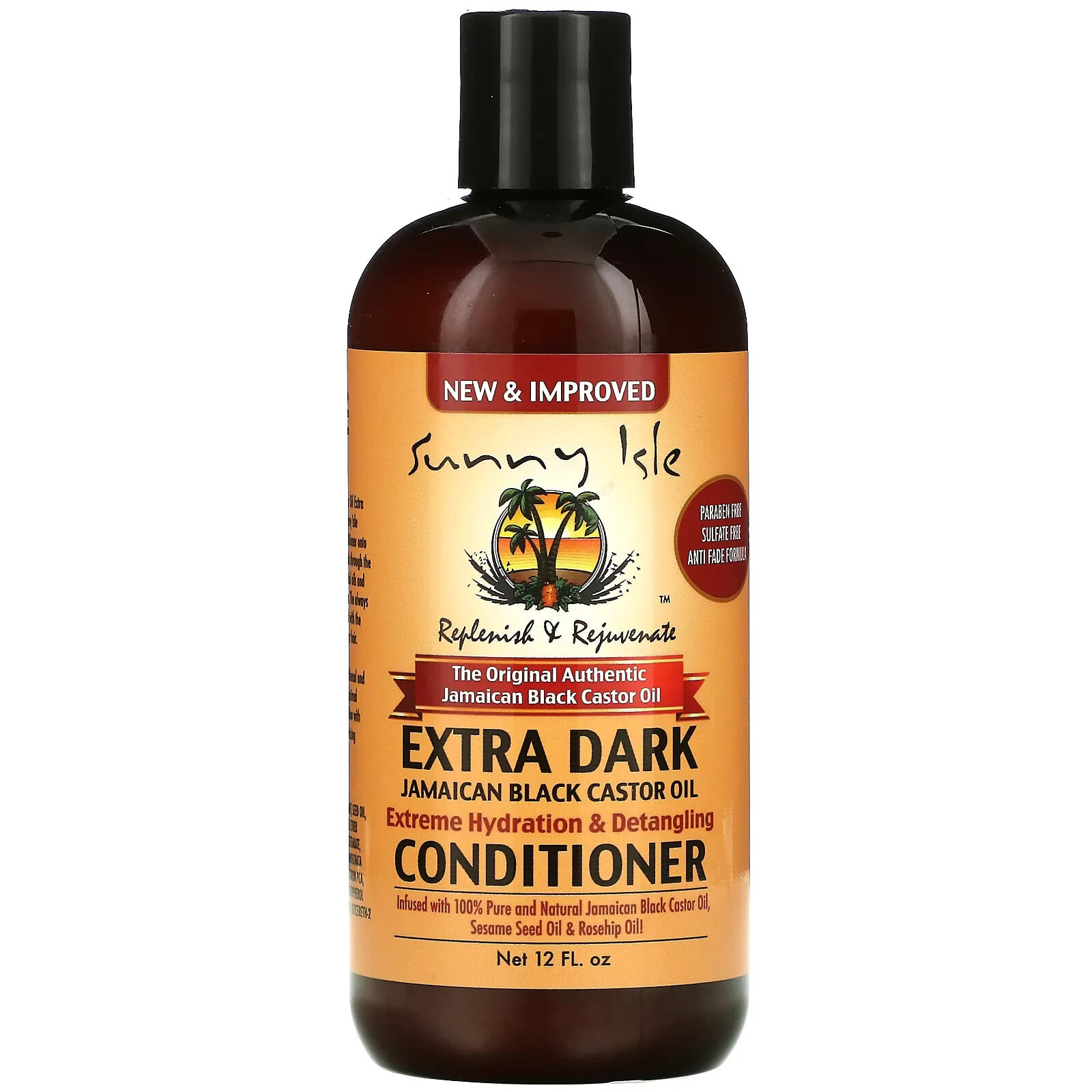 Sunny Isle Extra Dark Jamaican Black Castor Oil Conditioner  Распутывающий и увлажняющий кондиционер с черным ямайским касторовым маслом 354 мл