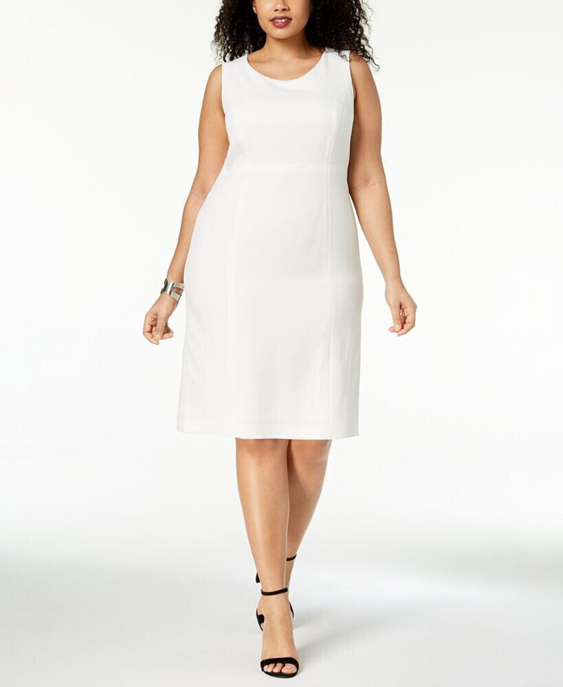 Kasper plus Size Crepe Sheath Dress