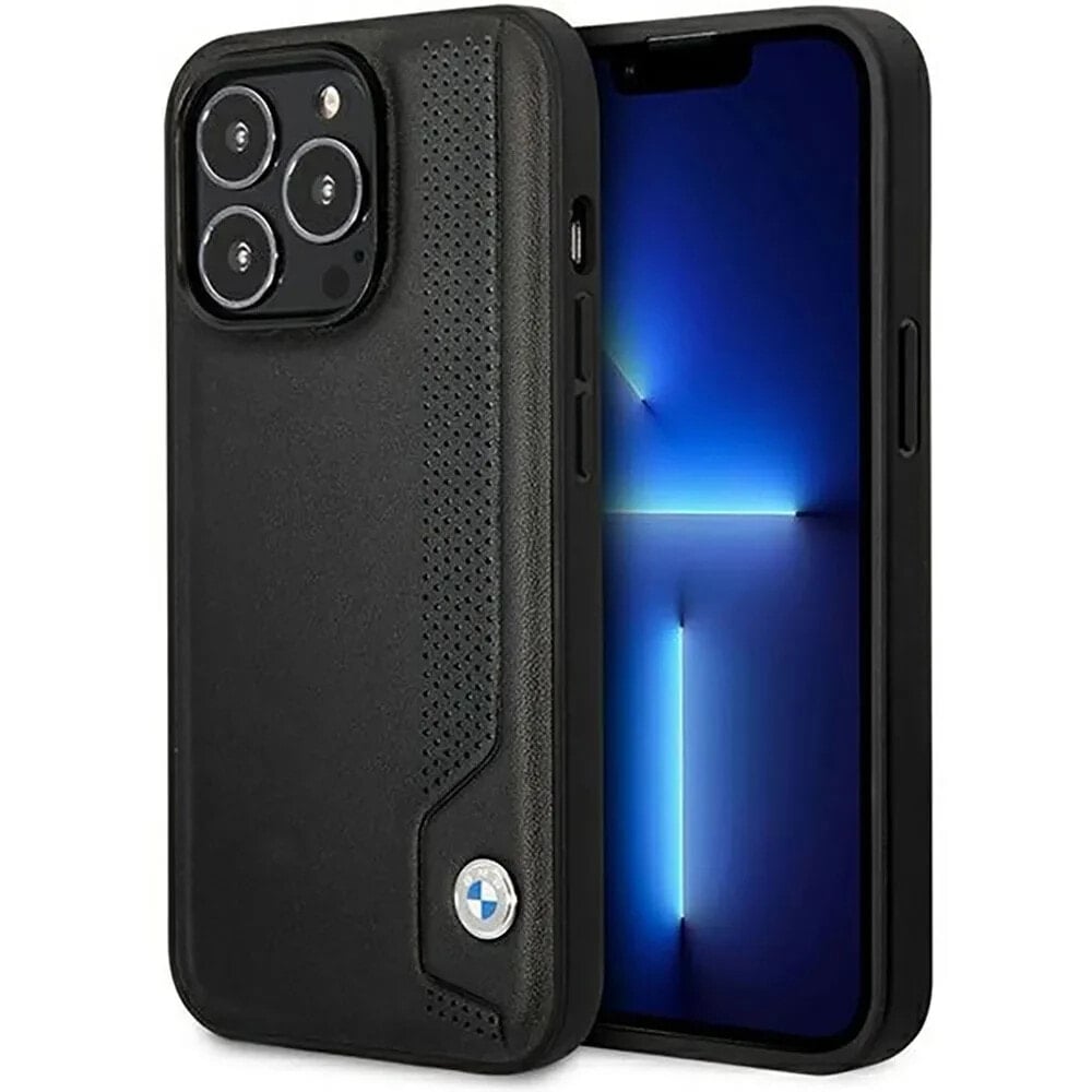 BMW Bmhcp14L22Rbdk iPhone 14 Pro 6.1 Leather Dots phone case