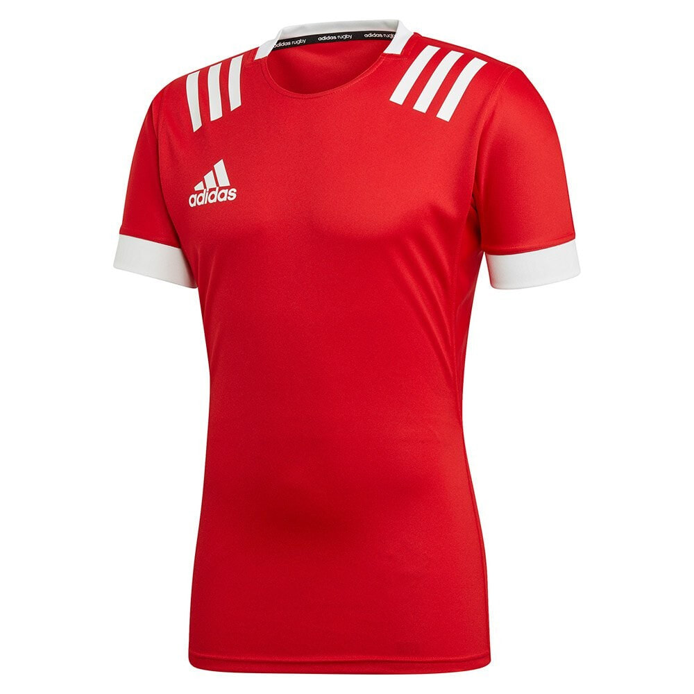ADIDAS 3 Stripes Fitted Rugby Short Sleeve T-Shirt