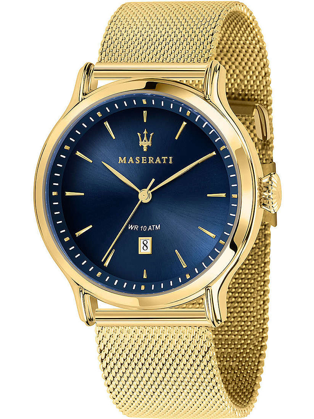 Мужские наручные часы с золотым браслетом Maserati R8853118014 Epoca mens 42mm 10ATM