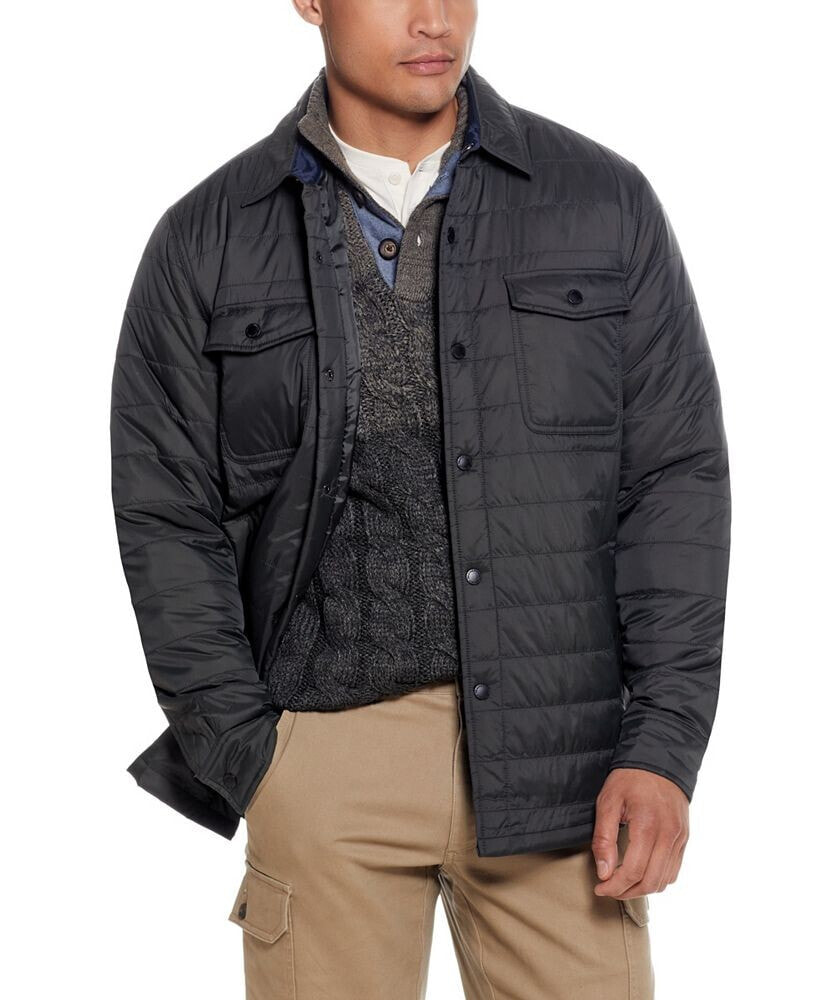 Weatherproof Vintage men's Horizontal Quilted Shirt Jacket