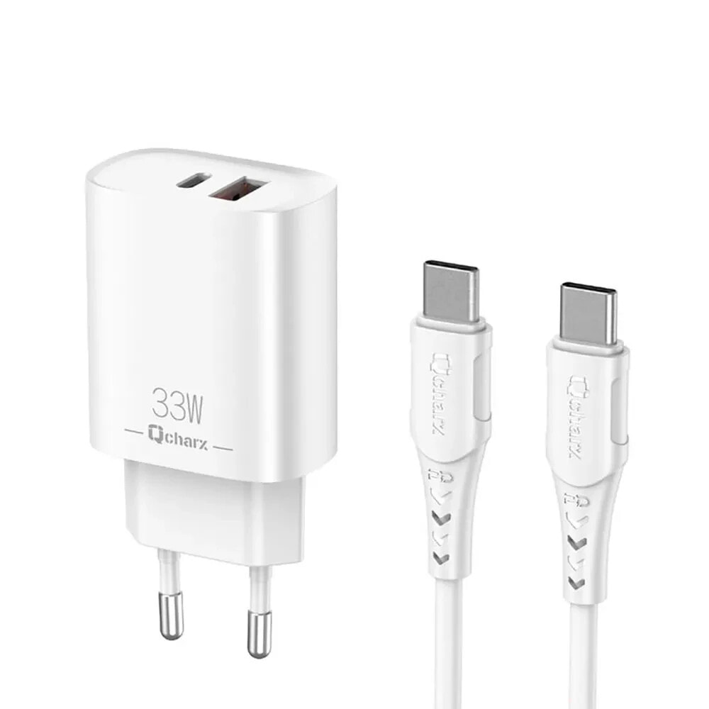 QCHARX Eros USB-A and USB-C wall charger