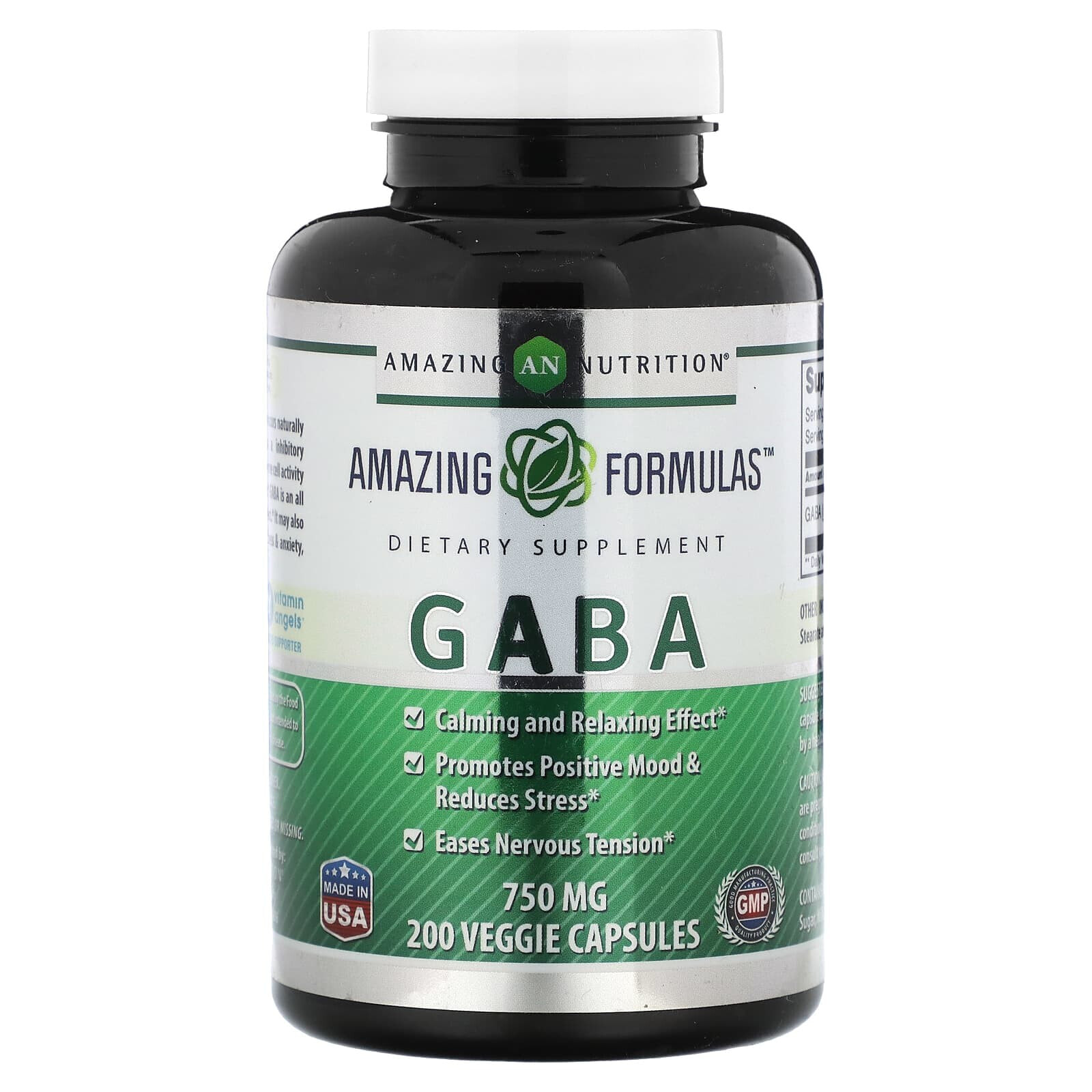 Gaba, 750 mg, 100 Veggie Capsules