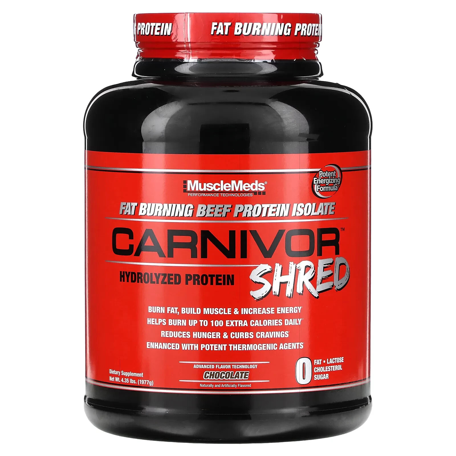 Carnivor Shred, Hydrolyzed Protein, Chocolate, 4.35 lbs (1,977 g)