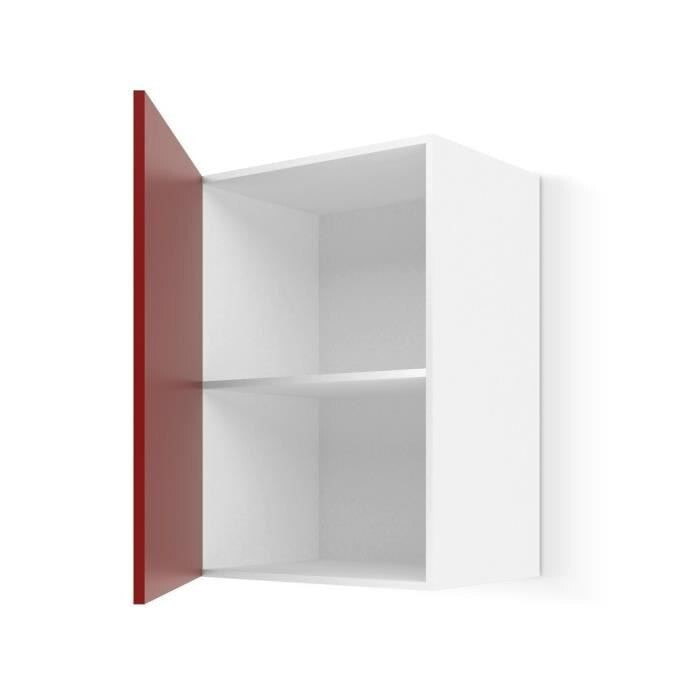 УЛЬТРА высокий кухонный шкаф L 40 см - красный матовый