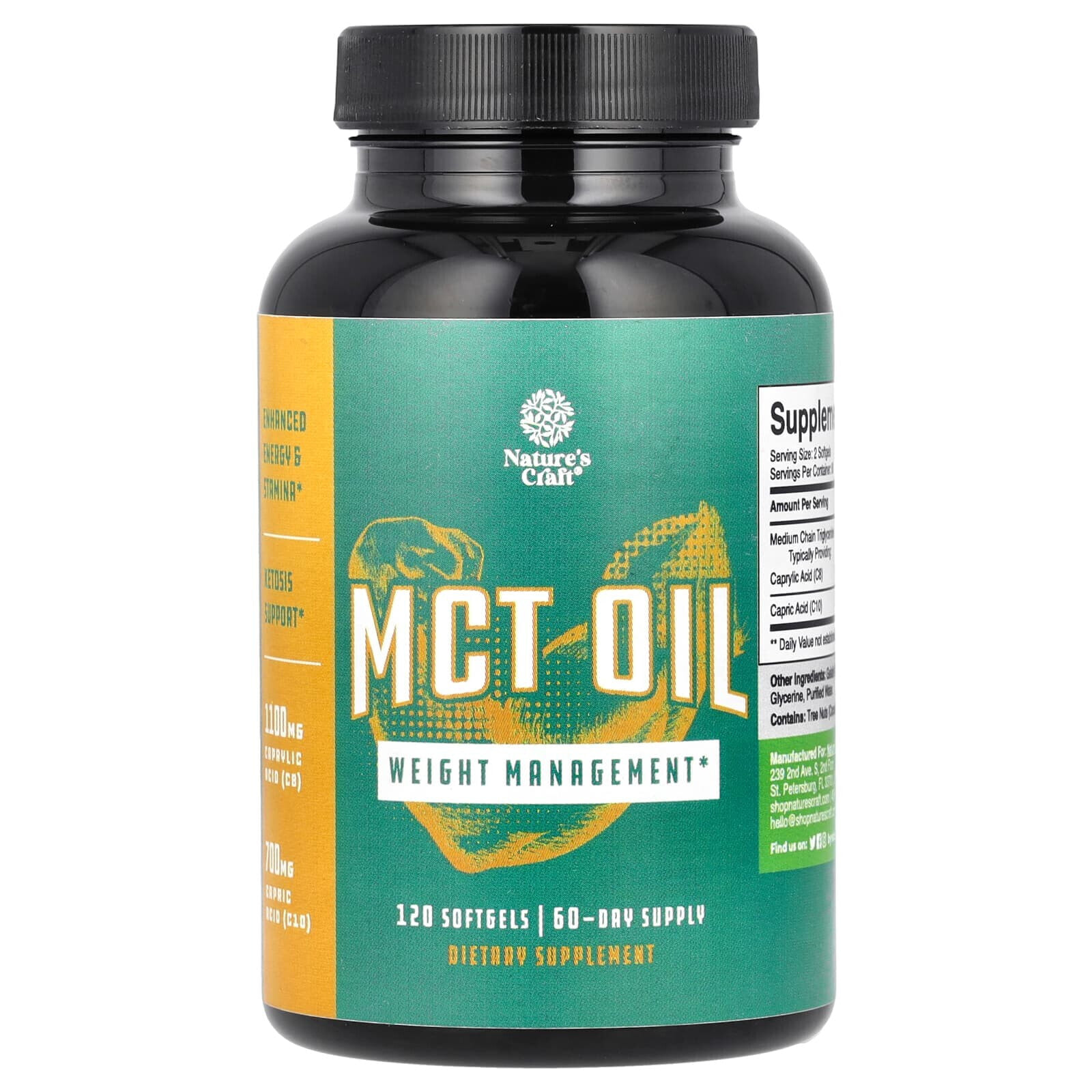 MCT Oil, 120 Softgels