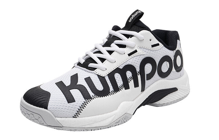 KUMPOO Badminton Shoes Unisex Low-Top White/Black