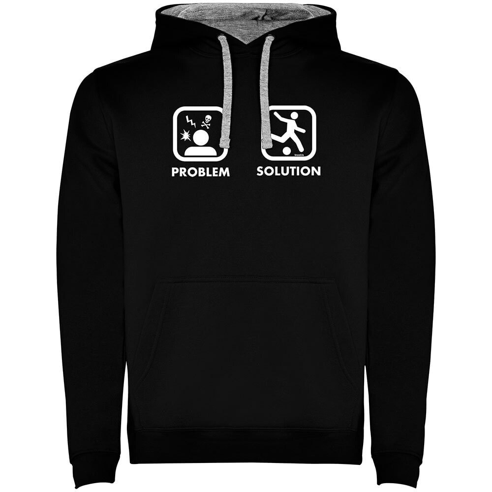 KRUSKIS Problem Solution Play Football Two-Colour Hoodie