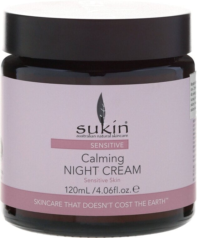 Beruhigende Nachtcreme für Gesicht, Hals und Dekolleté - Sukin Sensitive Night Cream