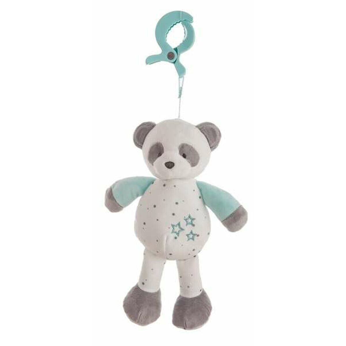 Rattle Cuddly Toy Panda bear Turquoise 25cm