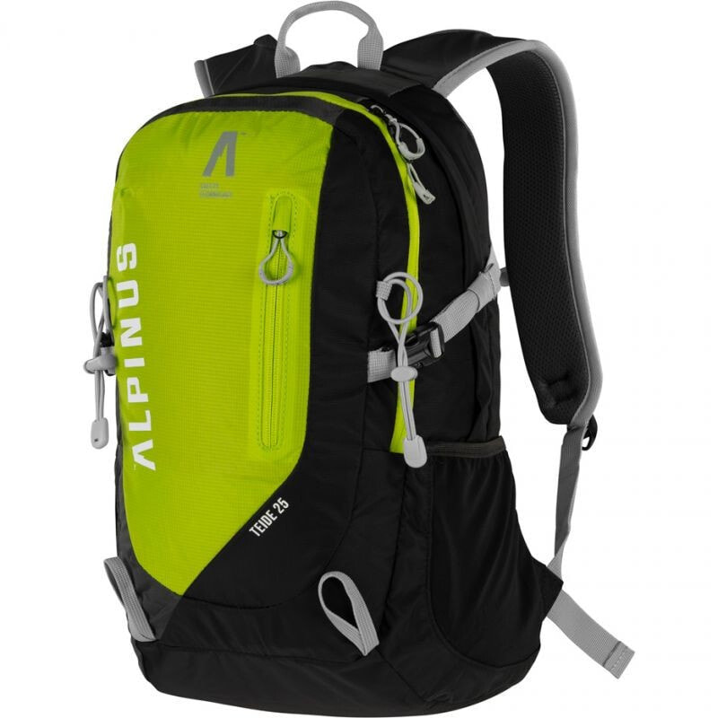 Мужской туристический походный рюкзак черный зеленый для путешествий Backpack Alpinus Teide 25 NH43544
