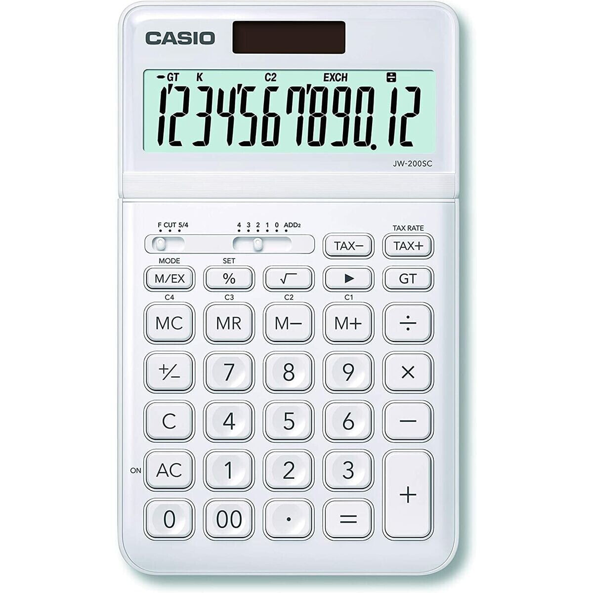 Калькулятор Casio JW-200SC-WE Белый Пластик