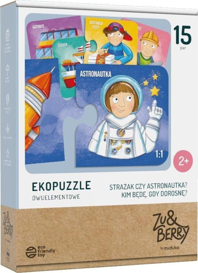 Muduko Ekopuzzle dwuelementowe Strażak czy astronauta?