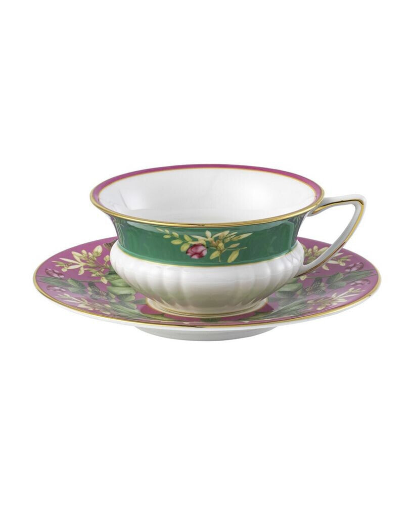 Wonderlust Lotus 2 Piece Teacup Saucer Set