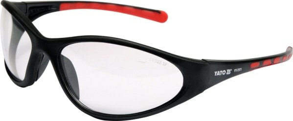 Yato clear safety glasses 91692 black frames (YT-7371)