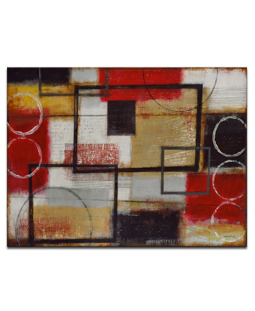 Excite Red Abstract Canvas Wall Art, 20x30
