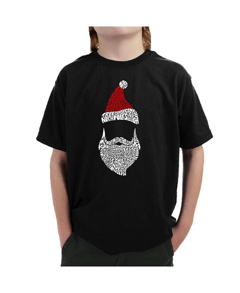 LA Pop Art big Boy's Word Art T-shirt - Santa Claus