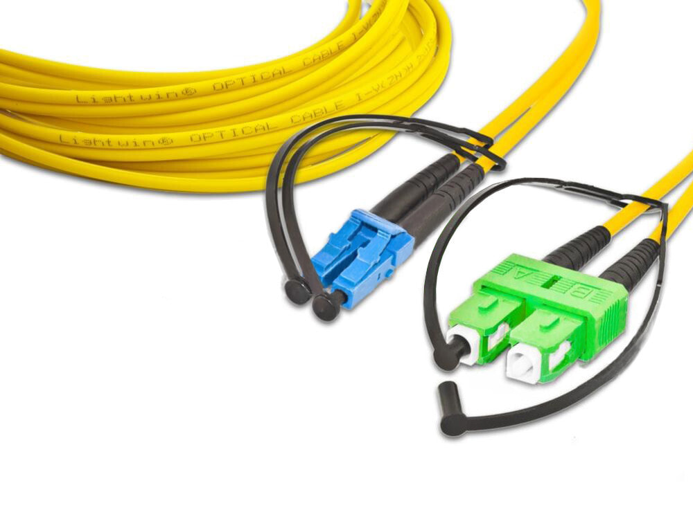 Lightwin LDP-09 LC-SC/APC 3.0 волоконно-оптический кабель 3 m LSOH OS2 2x LC 2x SC/APC Желтый
