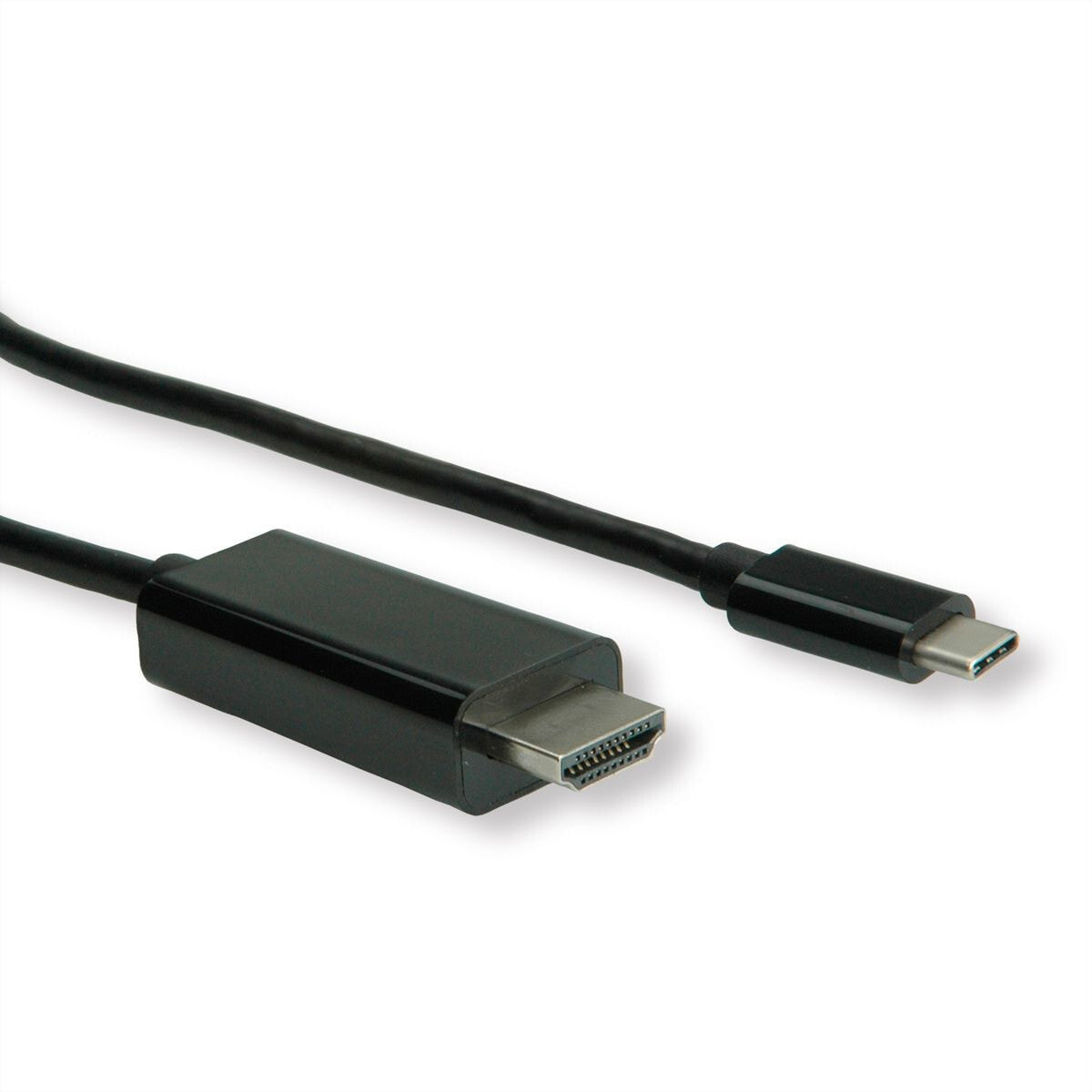 ROLINE 11.04.5842 кабельный разъем/переходник USB Type C HDMI Черный