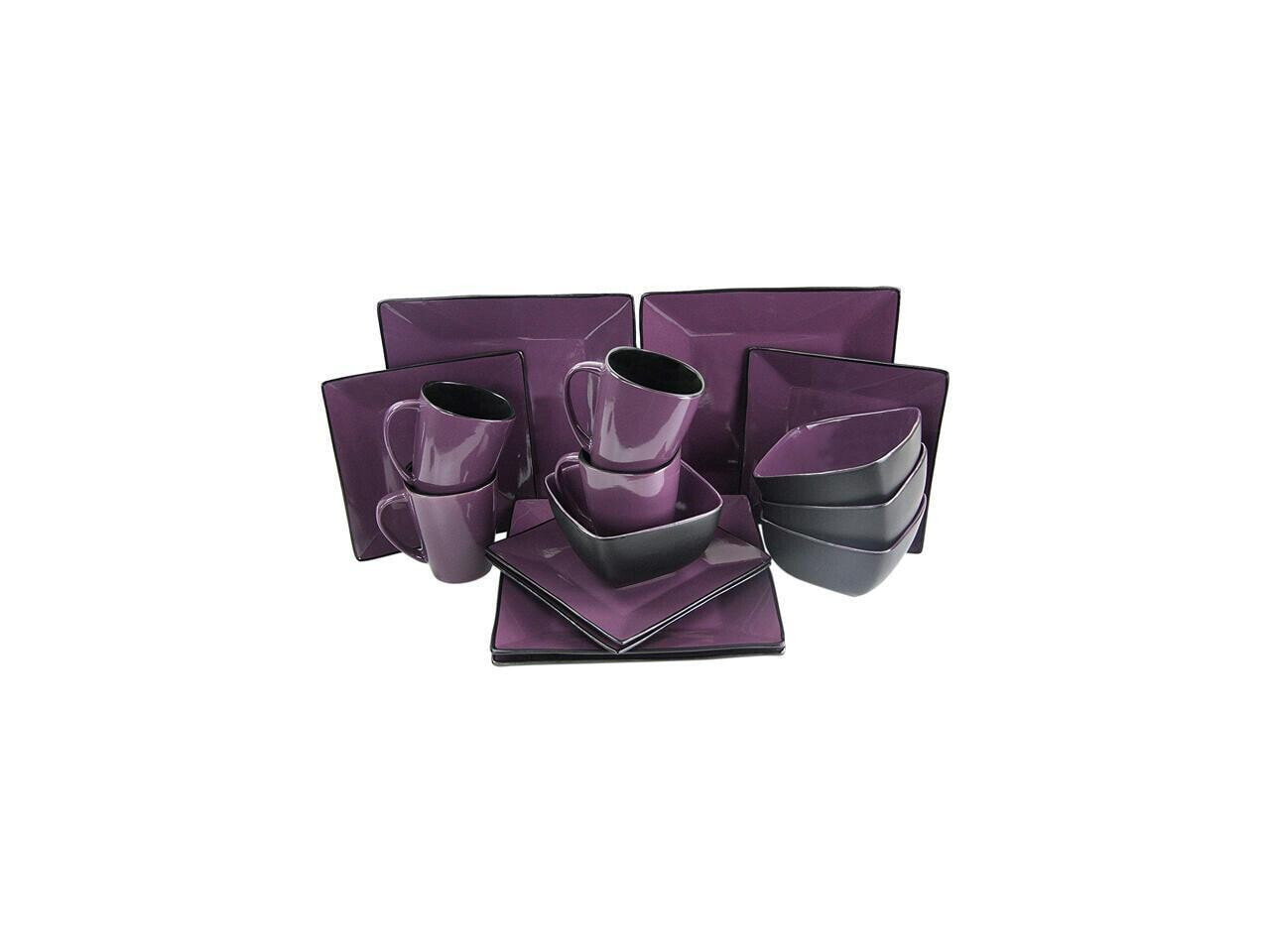 Elama Mulberry Loft 16 Piece Dinnerware Set