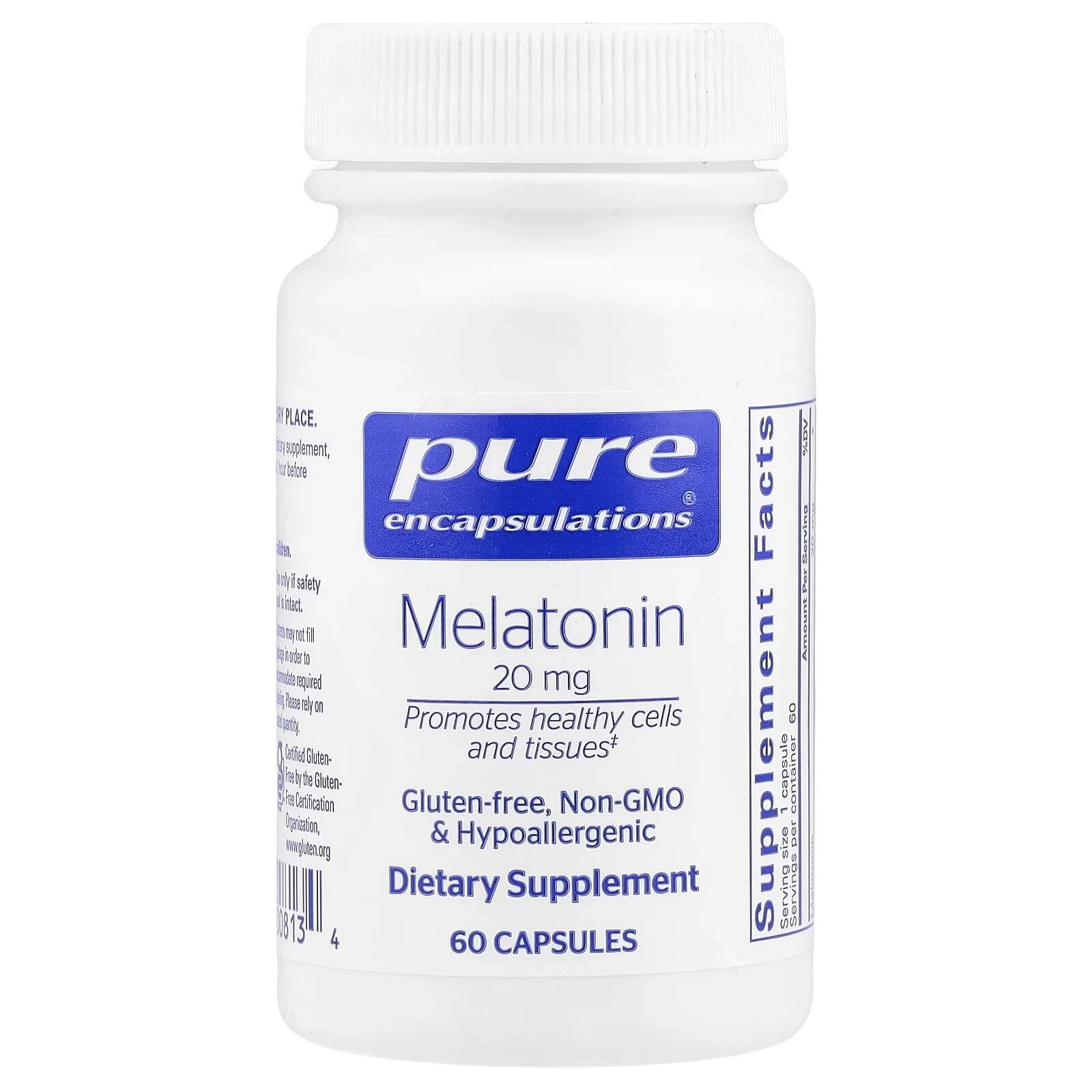 Melatonin , 20 mg, 60 Capsules