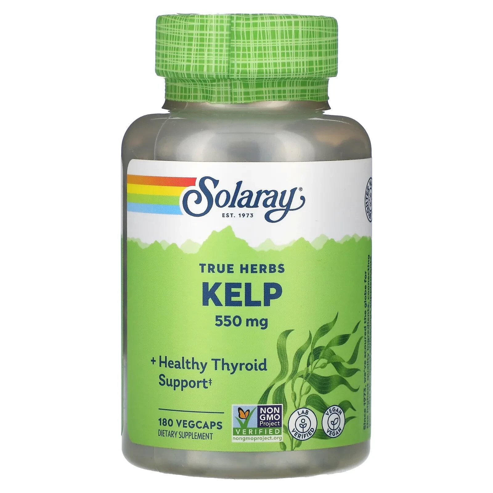 Solaray, True Herbs, водоросли, 550 мг, 100 растительных капсул