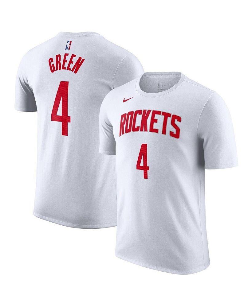 Nike men's Jalen Green White Houston Rockets 2022/23 Name and Number T-shirt