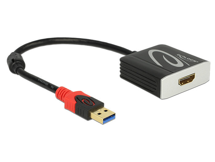 DeLOCK 62736 видео кабель адаптер 0,2 m USB тип-A HDMI Черный