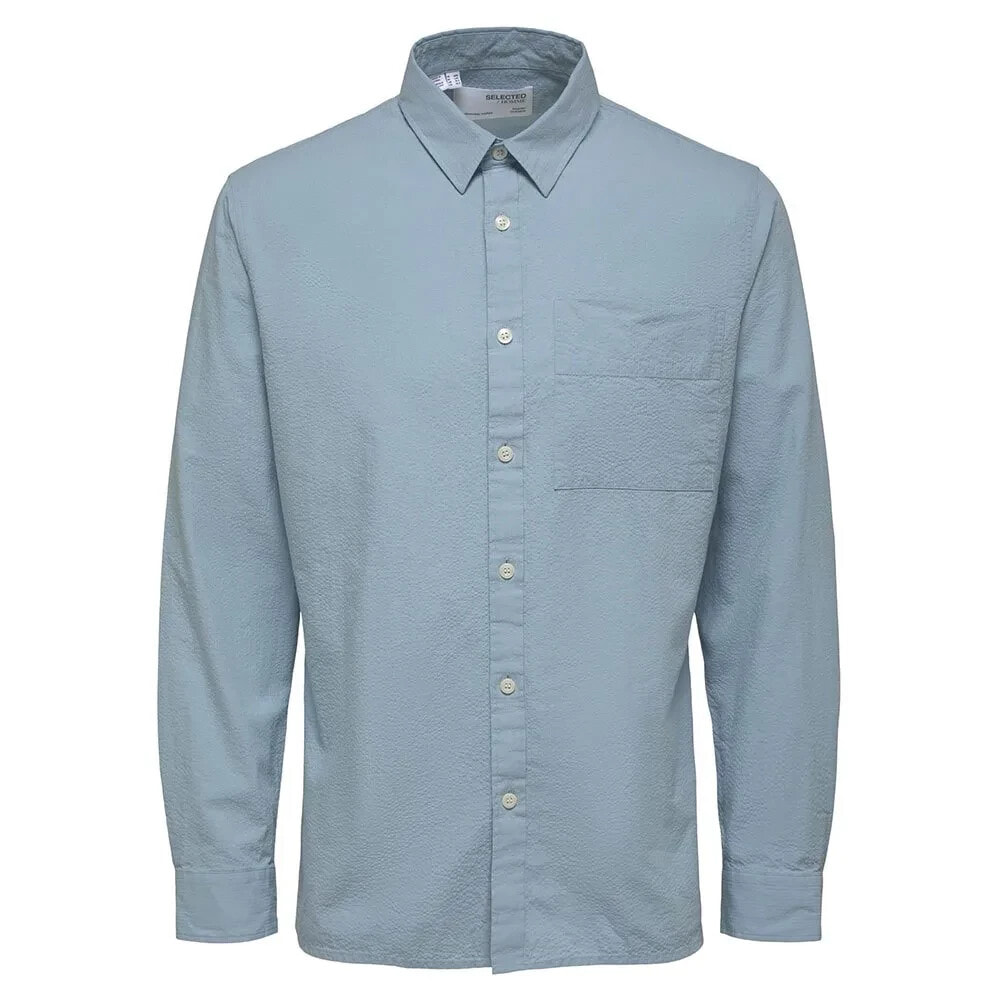 SELECTED Regular Axel Seersucker Long Sleeve Shirt