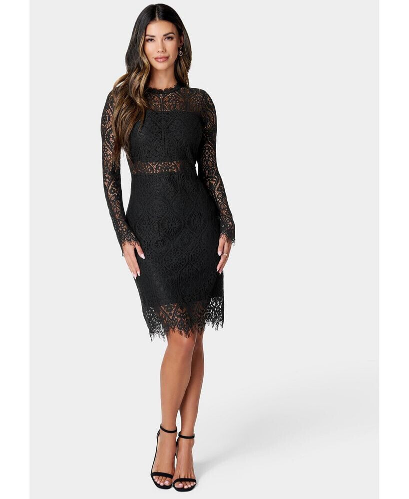 Bebe women's Bandeau Lace Dress