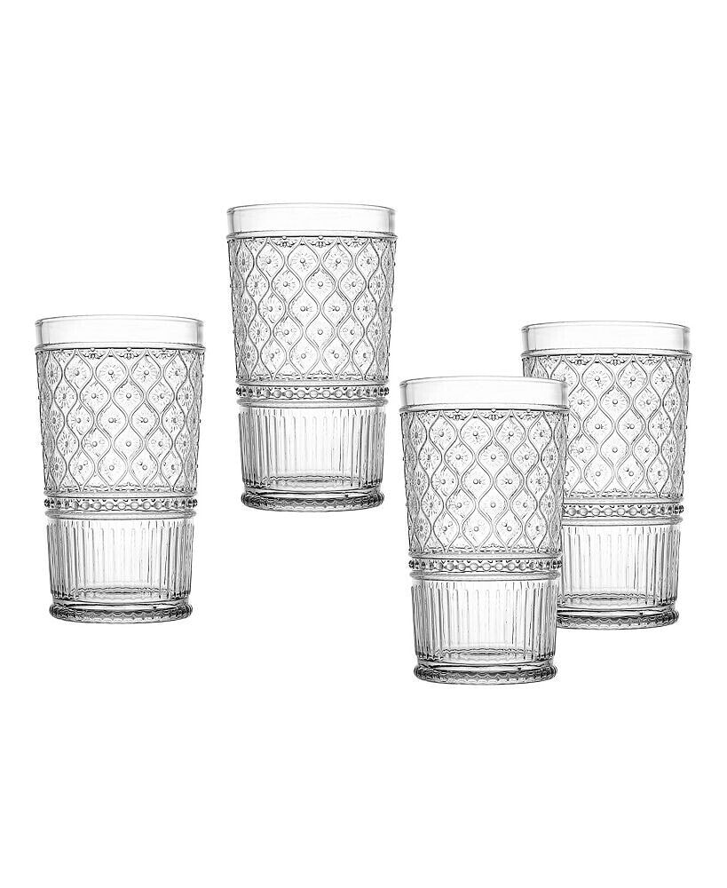 Godinger claro Set of 4 Highballs, 17 oz