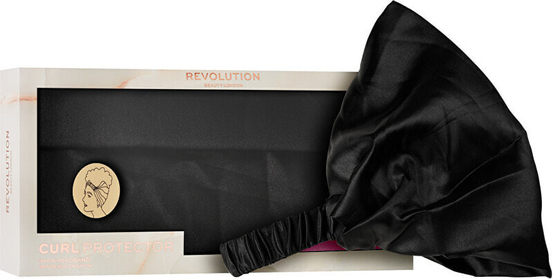 Резинка, ободок или повязка для волос Revolution Haircare Cosmetic headband Satin Black ( Curl Protector)