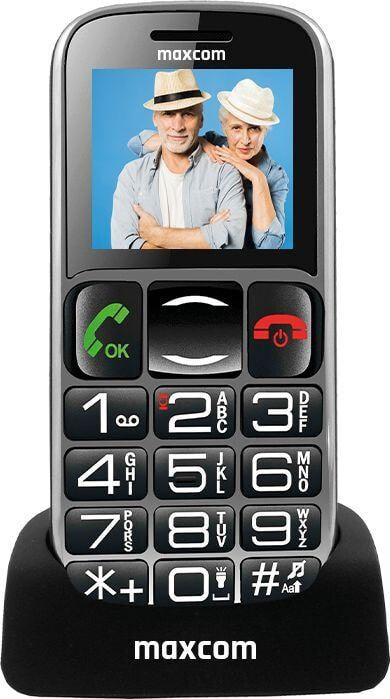 Телефон komórkowy Maxcom MM462BB Чарно-сребренный