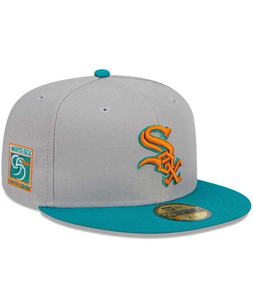 New Era men's Gray, Teal Chicago White Sox 59FIFTY Fitted Hat