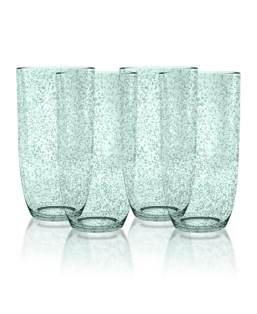 TarHong bubble Jumbo Glass, Mint, 23 oz., Premium Plastic, Set of 6