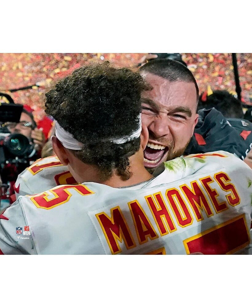 Fanatics Authentic travis Kelce and Patrick Mahomes Kansas City Chiefs Unsigned Super Bowl LVII Champions Celebration Photograph