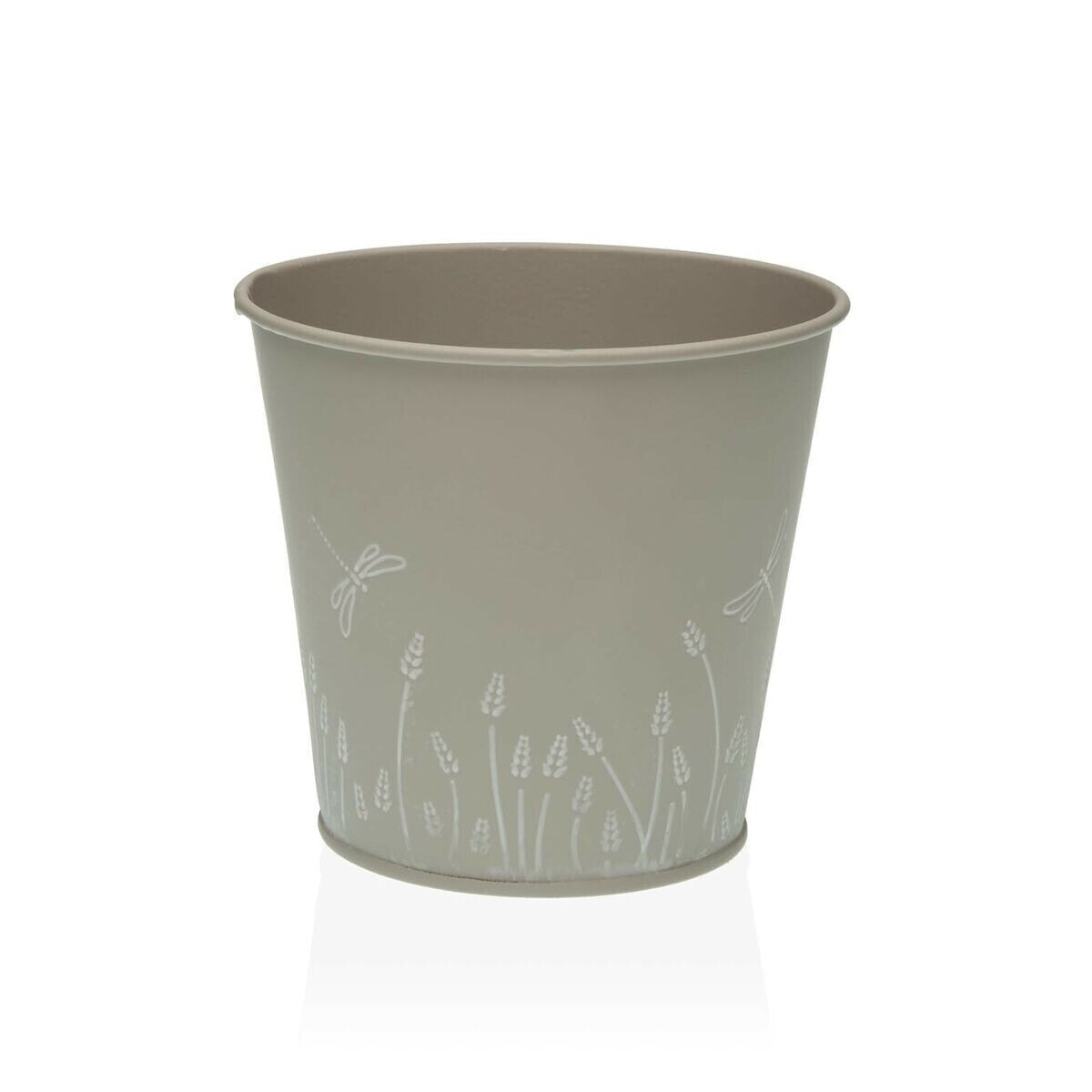 Plant pot Versa Zink Grey Metal (12 cm)