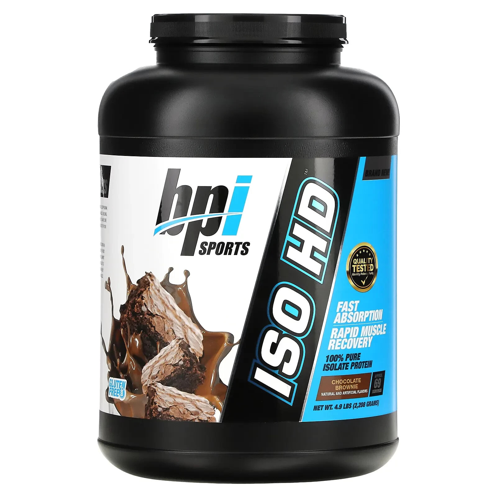 ISO HD, 100% Pure Isolate Protein, Chocolate Brownie, 1.6 lbs (736 g)