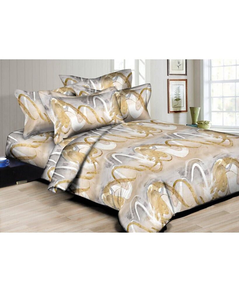 Superity Linen queen Size Duvet Cover Set - 4 Piece Set