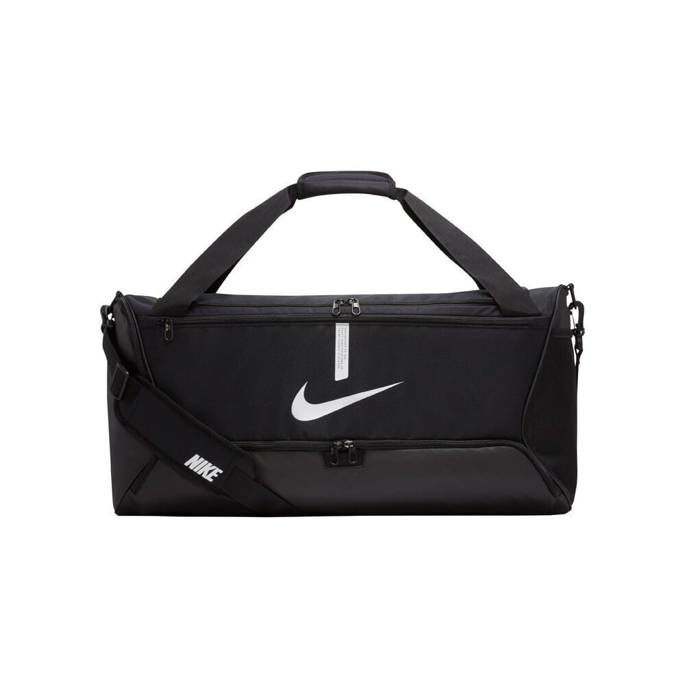 Мужская спортивная сумка черная текстильная средняя для тренировки с ручками через плечо Nike Academy Team