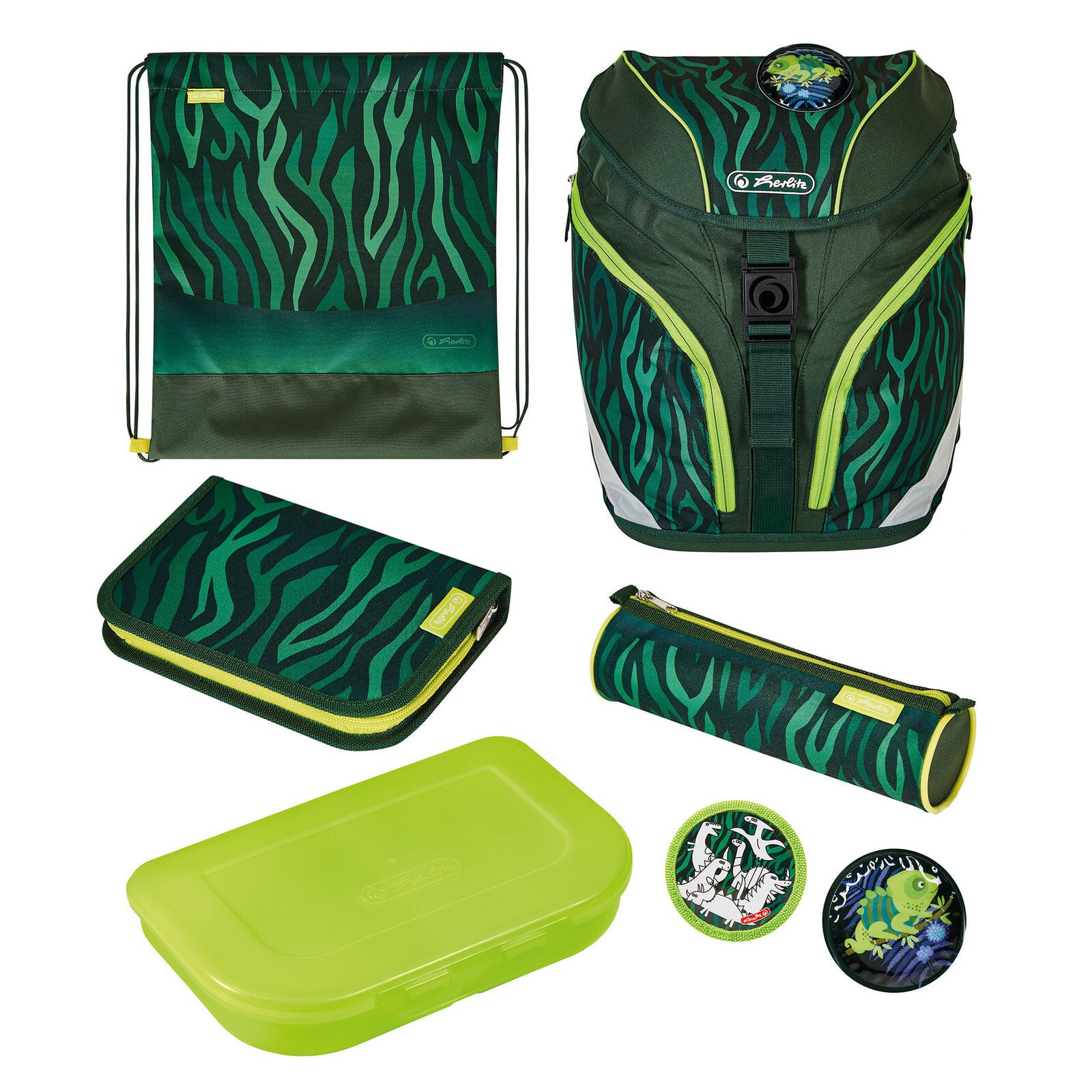SoftLight Plus Jungle - Pencil pouch - Sport bag - Lunch box - Pencil case - School bag - Boy - Grade & elementary school - Backpack - 16 L - Side pocket
