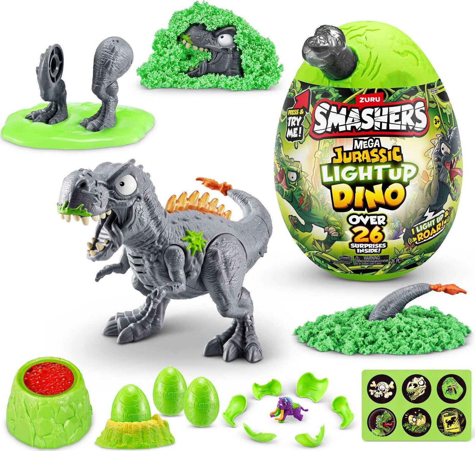 Figurka Smashers Smashers Jurassic Mega Light-Up Dino S1 - surprise egg