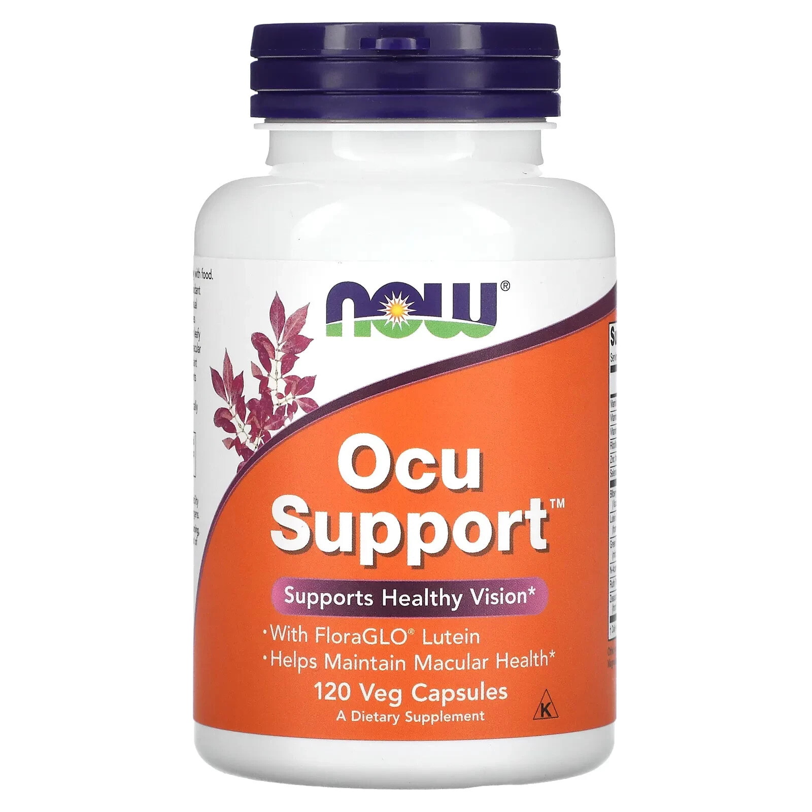 NOW Foods Ocu Support -- Пищевая добавка с лютеином для поддержки здоровья  зрения -120 капсул