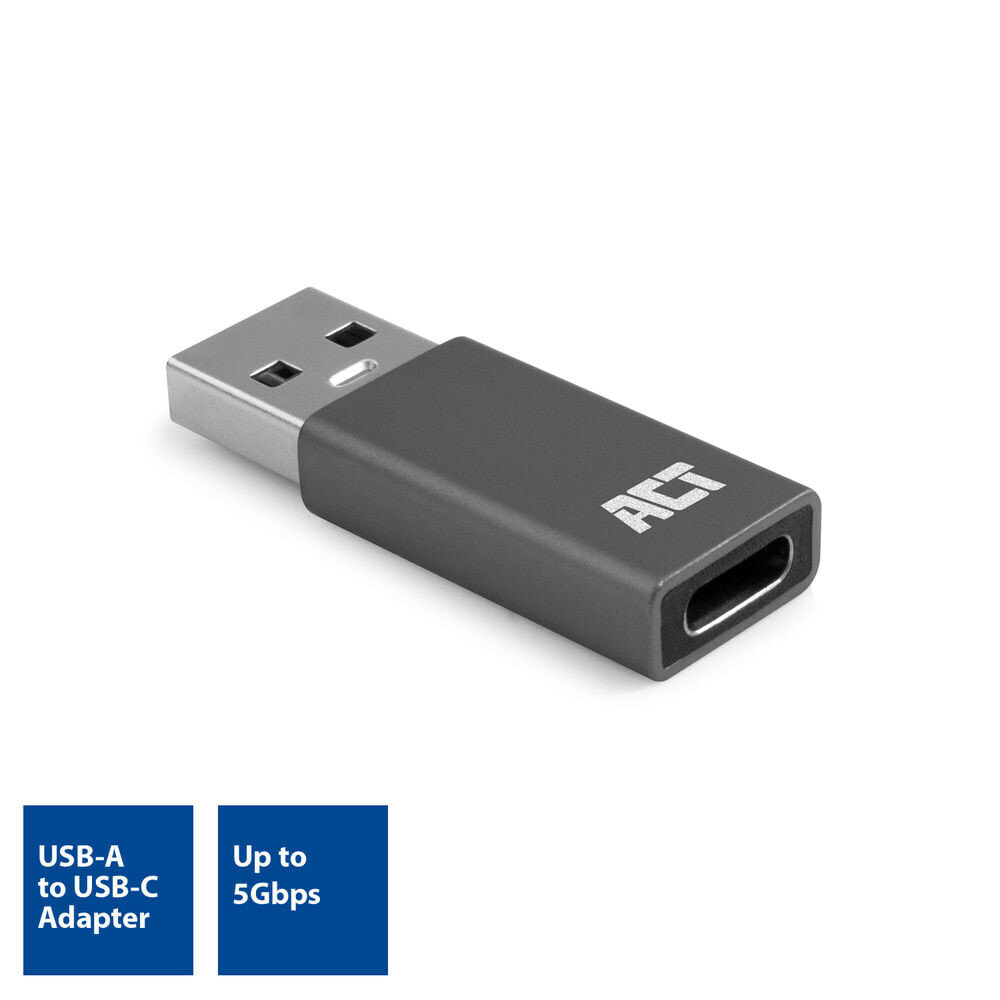 ACT AC7375 гендерный адаптер USB Type-C USB тип-A Серый