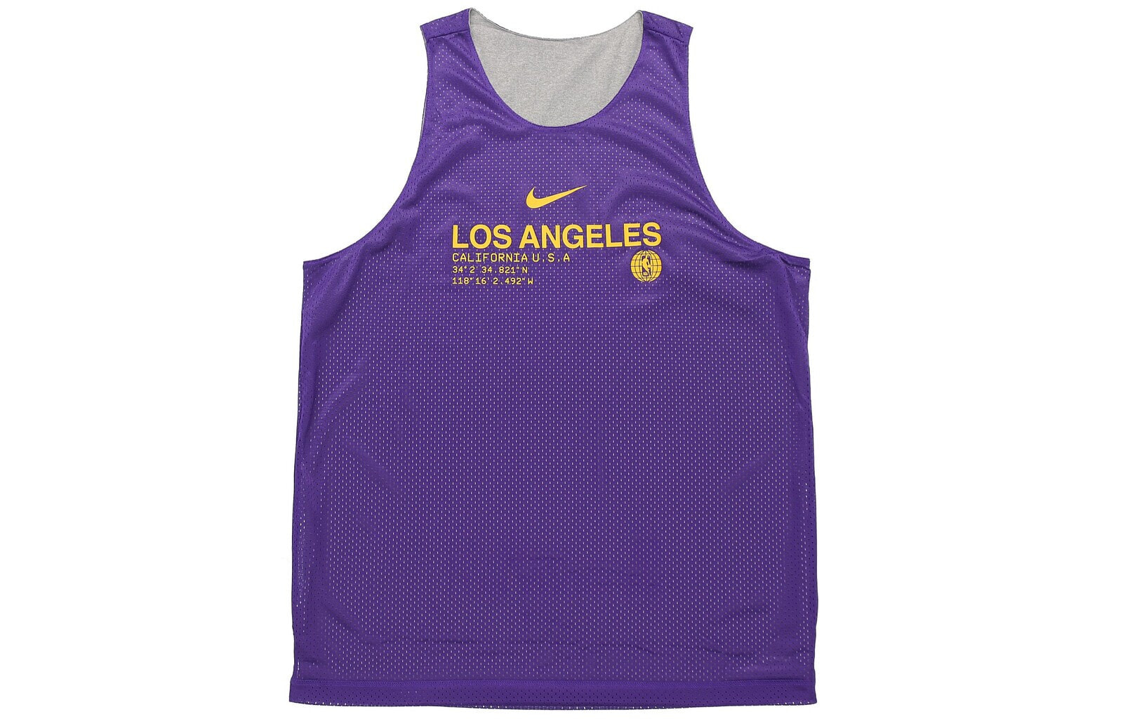 Nike NBA洛杉矶湖人队双面穿篮球背心 男款 灰紫色 / Майка Nike NBA CN0717-504